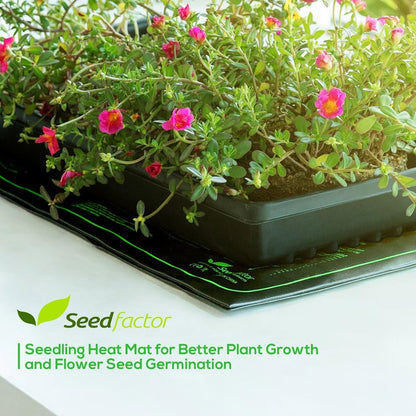 MET Certified Seedling Heat Mat, Seedfactor Waterproof Durable Germination Station Heat Mat, Warm Hydroponic Heating Pad for Indoor Home Gardening Seed Starter