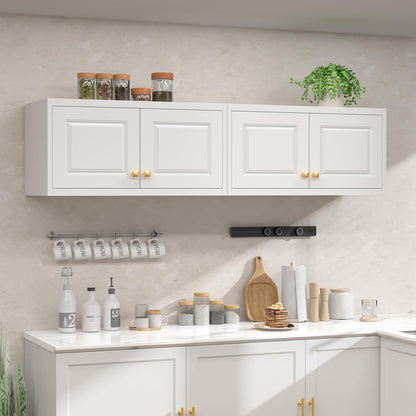 UNICOLY 15.74" H Wall Mounted Storage Cabinet, Kitchen Pantry Cabinet, Small Hanging Cabinet for Dining Room, Bathroom, Laundry Room Alacena para Cocina, Assembly Required, White