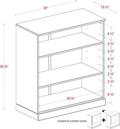 Palace Imports 100% Solid Wood Kitchen Pantry w/ 4 Glass Doors, White, 32" w x 71.5" h, Renewable Eco-Friendly Wood, Made in Brazil