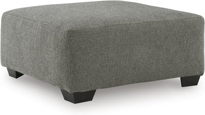 Signature Design by Ashley Revenna Casual Square Upholstered Oversized Accent Ottoman, Gray