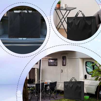 EupHHonycs 6 Foot Folding Table Storage Bag Portable Waterproof Heavy Duty Large Carrying Bag for Folding Picnic/Camp Tables Transport Organizer, 31" D X 37" W X 4.5" H, Black
