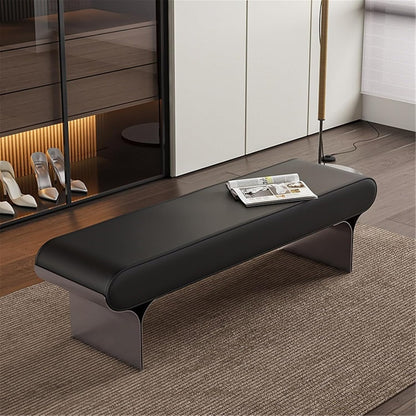 Modern Upholstered Bed end Bench Bedroom Home Use Bedside Dressing Room Long Shoe Changing Entryway(XL)