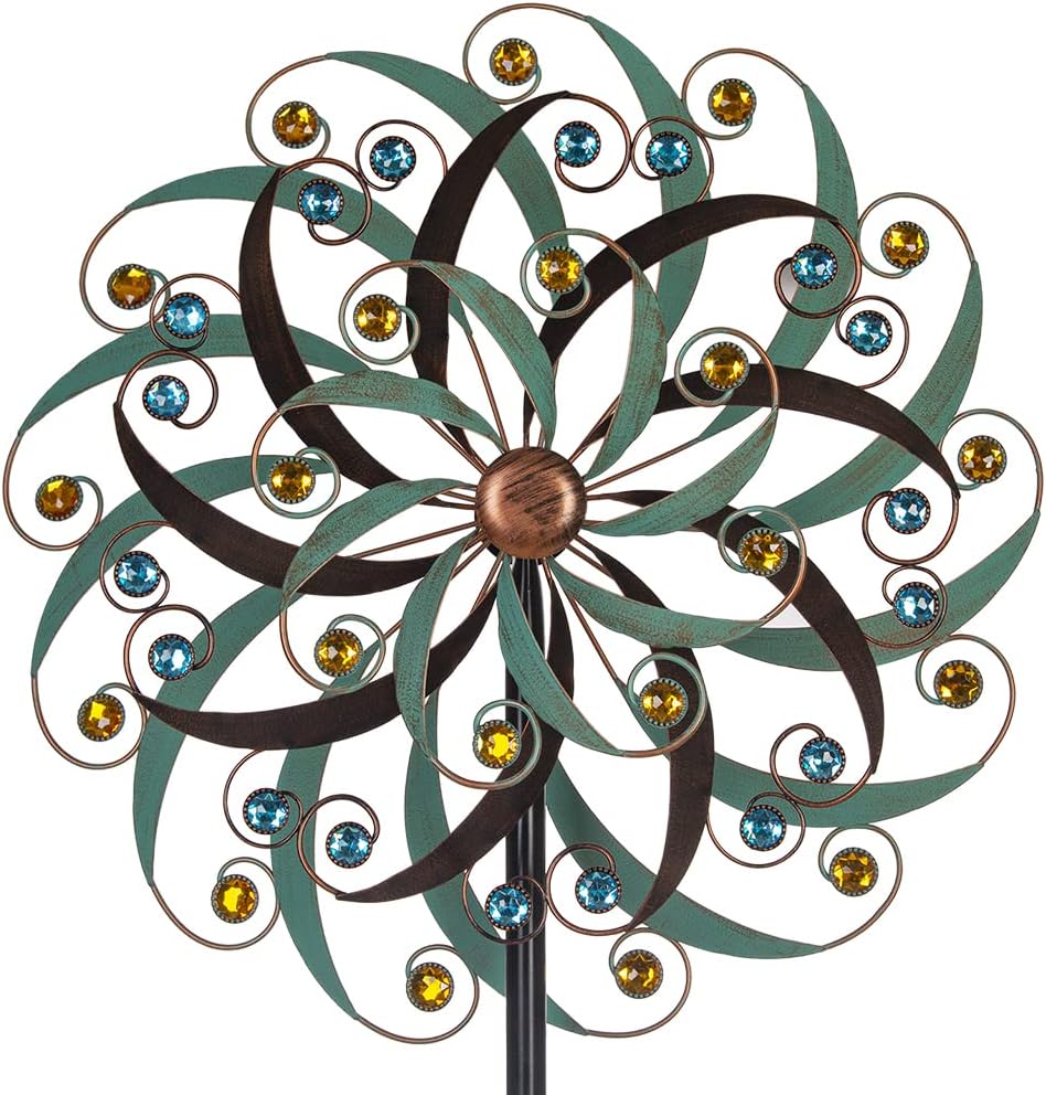 Stargarden Large Metal Wind Spinners for Outdoor, Metal Yard Art Wind Sculptures & Spinners for Yard and Garden Decorations (20x80 Inches)