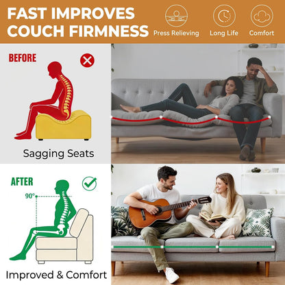 Heavy Duty Couch Cushion Support Board for Sagging Sofa, 21.5''x70''Sofa, Thick Reinforced Wood Boards Add Strong Seat Supports, Under Couch Insert with Anti-Slip Dots,Grey