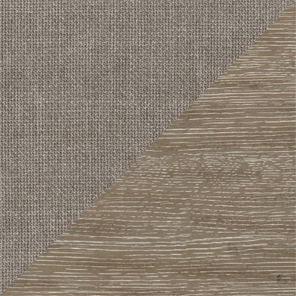 Pemberly Row Contemporary Wood and Fabric Dining Bench, 63.5" Wide, Wire-Brushed Brownish Gray Finish, Light Gray Linen Upholstery, Nailhead Trim, Rustic Style Kitchen or Dining Room Seating