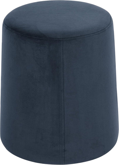 Spatial Order 17" Organic Shape Ottoman - Blue Velvet