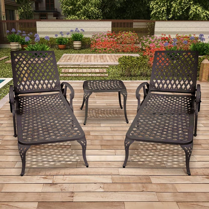Saiveina Aluminium Cast Lounge Chair 1pcs Brown