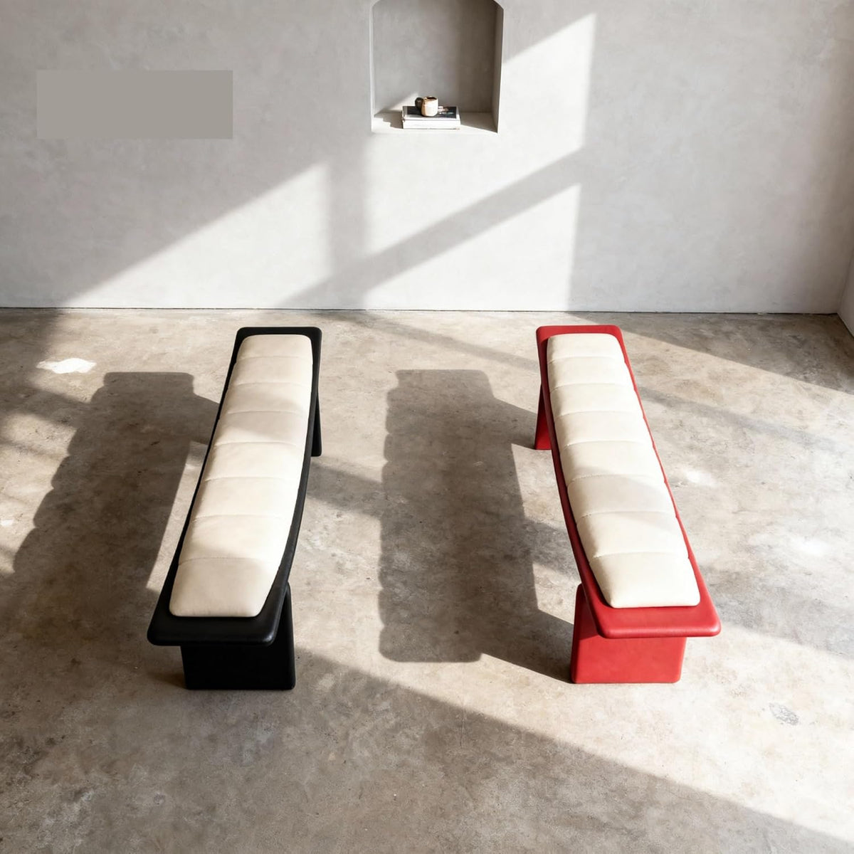 Modern Living Room Shoe Changing Stool Bedroom Leather Bed end Entryway(Medium)