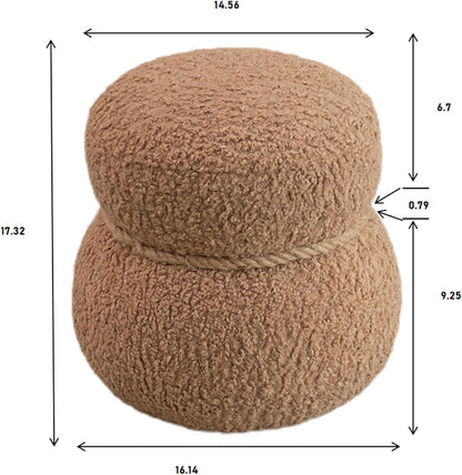 Snowman Stool, Seat Body Width 14.56 Inches, Round Belly, Playful Cute, Suitable for Any Space,Soft Stool