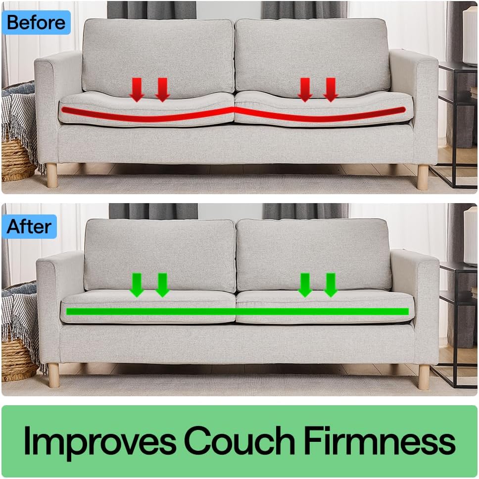 GORILLA GRIP Couch Cushion Support Board for Sagging Sofas, 21.5x70 Gray | Heavy Duty Slip Resistant Thick Boards Add Strong Seat Supports for Couch, Replacement Stuffing Firmer Couches Accessories