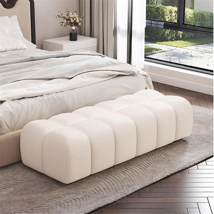 Modern Fabric Bed end Bench Long Bedroom Dressing Room Sofa Entryway(Large)