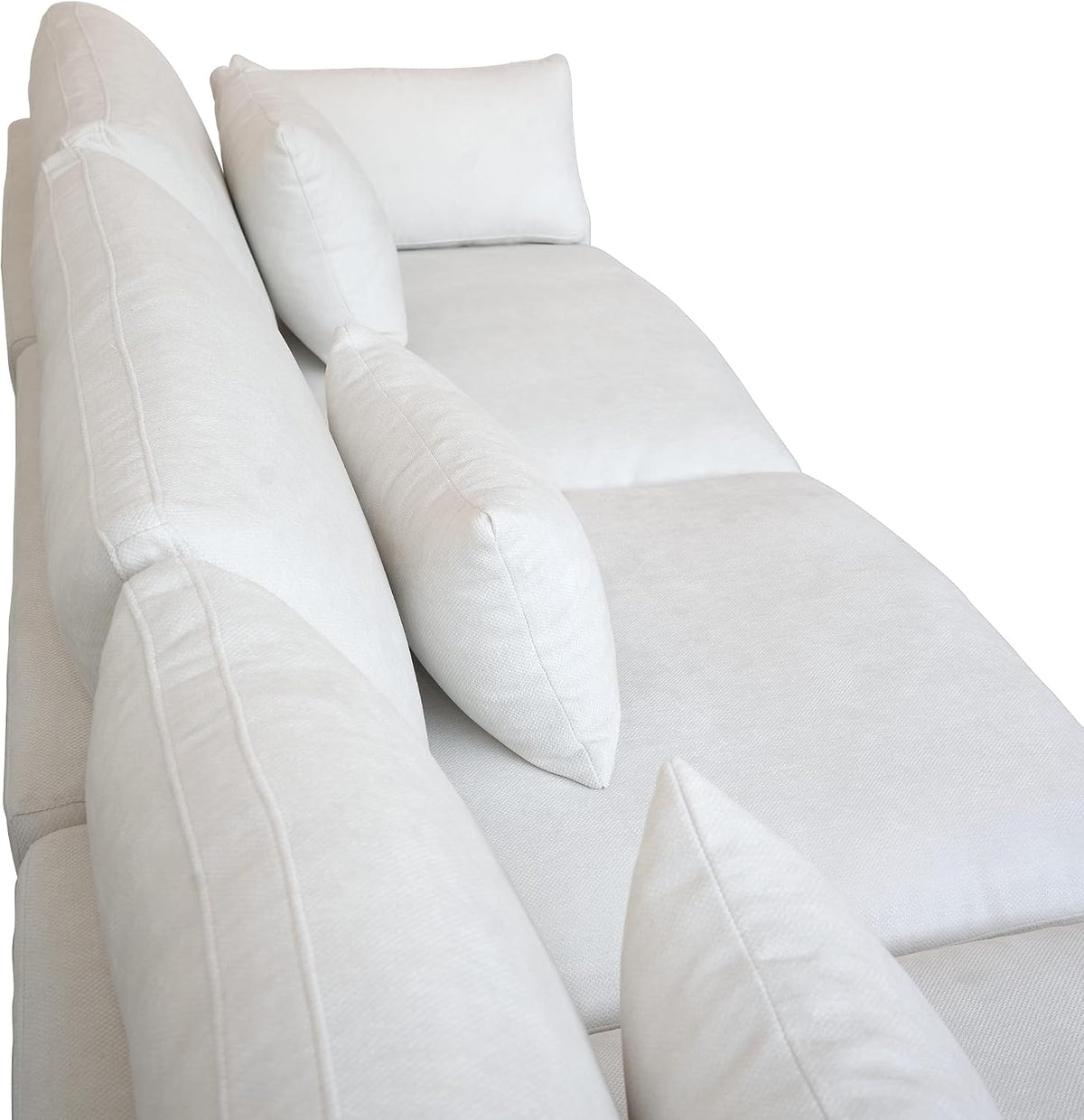 Cloud Couch Modular Sectional Sofa,82.68" Oversized LoveSofa, Down Filled Convertible Wide Seater for Living Room Set, Covers Washable&Replaceable,White