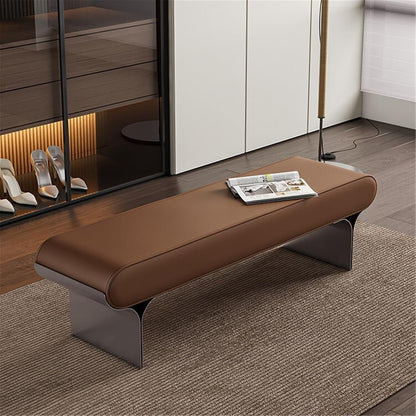 Modern Upholstered Bed end Bench Bedroom Home Use Bedside Dressing Room Long Shoe Changing Entryway(Small)