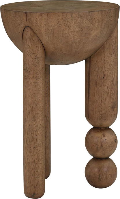 First of a Kind Accent Table in Cognac Rubberwood