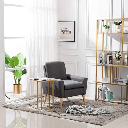 End Table,C Shaped Side Table for Couch,Sofa Table with Metal Frame,Overbed Table for Coffee Drink Snack,Couch Tray Table for Small Spaces,Living Room,Bedroom