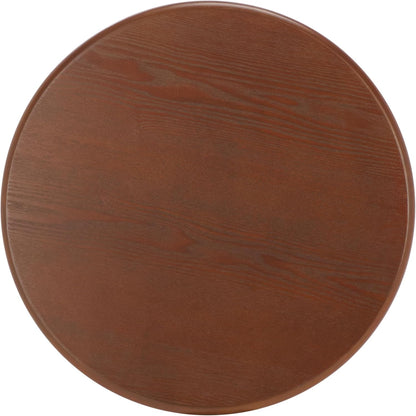 SAFAVIEH Home Collection Alanka Walnut Brown 2-Leg Round Top End Table