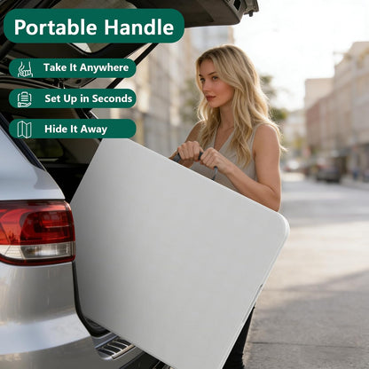 6FT Folding Table 4 Pack,Heavy Duty Plastic Foldable Tables with Carry Handles,Fold-in-Half Portable Utility Tables with Steel Legs for Party,Wedding,Banquet, Camping,Picnic,Event,Indoor Outdoor,White