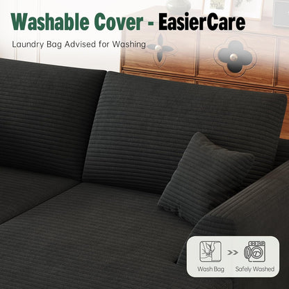 106” Modular Sectional Sofa, Cloud Sectional Couch with Deep Seat, Modern Modular L-Shape Sofa Couch with Chaise,Upholstered Couches for Living Room Bedroom No Assembly Required