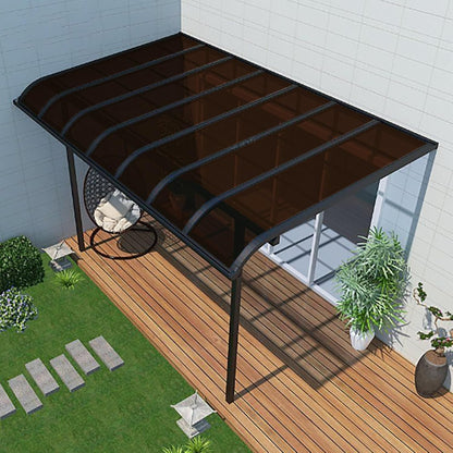Daylighting Roof Panels Outdoor Sunshade Canopy Panels Greenhouse Panels Not Easy to Deform Easy to Assemble for Outdoor Shed Panels.(Brown,2x16.4ft)