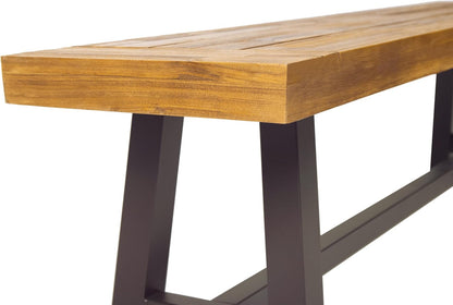 Christopher Knight Home 318117 Carlisle Benches, Sandblasted Brown + Rustic Metal