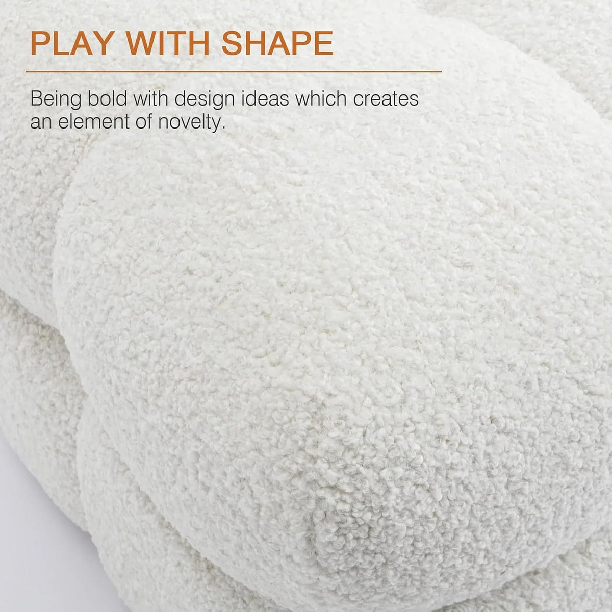 Zesthouse Square Pouf Ottomans Set of 2, Modern Backless Vanity Stool for Bedroom, White Fuzzy Foot Rest for Couch, Upholstered Tufted Footstool, Sherpa Fabric Ottoman Coffee Table for Living Room
