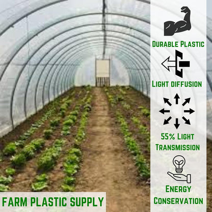 Farm Plastic Supply - 6 Mil White Plastic Sheeting - Overwintering Film, 6 Mil White Plastic Film, Greenhouse Plastic, Durable Plastic Sheeting (32' x 100')