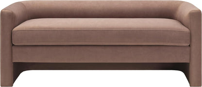 Livabliss Maryann Modern Bench, 24" H x 60" W x 23" D, Clear