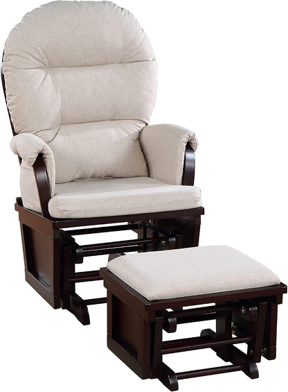 Madison Glider & Ottoman Espresso/Latte