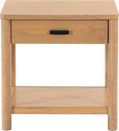 SAFAVIEH Couture Collection Jaylessa Natural 1-Drawer Nightstand Accent End Table