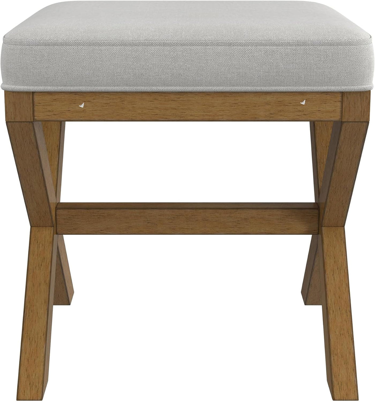 Hillsdale Somerset Backless Wood Vanity Stool for Makeup Room or Bathroom, Dark Driftwood