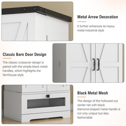 kepptory 55" Pantry Storage Cabinet with Adjustable Shelvesand Drawer, Buffet Cupboard for Kitchen