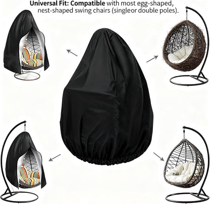 Heavy-Duty 210D Oxford Swing Cover-Waterproof UV-Resistant and Windproof Hammock with Drawstring(Double(200cm*230cm))