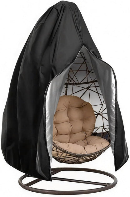 Heavy-Duty 210D Oxford Swing Cover-Waterproof UV-Resistant and Windproof Hammock with Drawstring(Single(115cmx190cm))