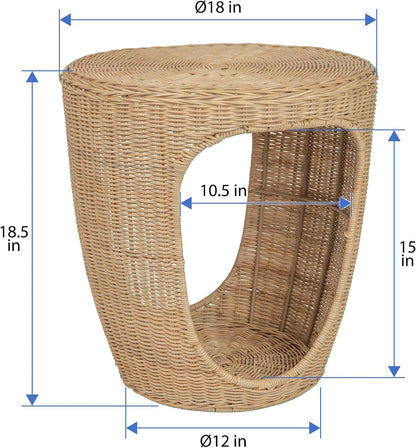 Kouboo- Naya Wicker Sidetable & Endtable for Livingromm or Bedroom, Natural