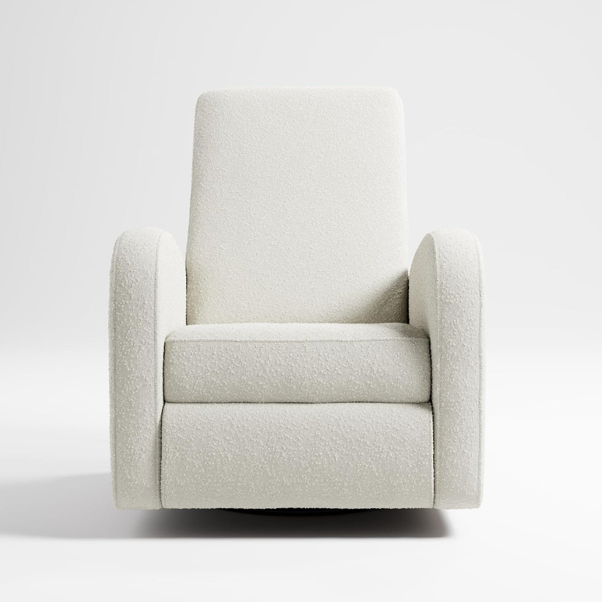 Storkcraft Santa Monica Power Recliner Swivel Glider (Ivory Boucle) – Effortless Electronic Power Recline, USB-A & USB-C Charger