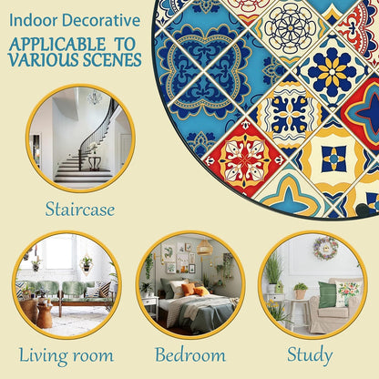 Mosaic Round Sode Tea Table, Outside Unique Furniture, Small End Outdoor Side Valentine's Day Dining Room Table, Indoor Balcony Outdoor Furniture, Balcony Patio Valentine's Day Decor