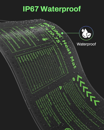 BN-LINK Durable Seedling Heat Mat for Seed Starting 10" x 20.75", Waterproof Warming Mat Plant Heating Pad for Seed Germination, Indoor Growing, Hydroponic, Greenhouse, ETL Listed