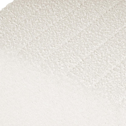 HomePop 19" Modern Channel Tufted Ottoman - Cream Boucle