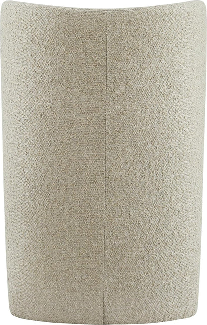 CHITA Upholstered Rolling Dining Chair with Casters Set of 4, Oatmeal | FSC Certified Modern Fabric Dining Chair with Casters, Boucle Dining Chairs for Reading Room Kitchen Dining Room