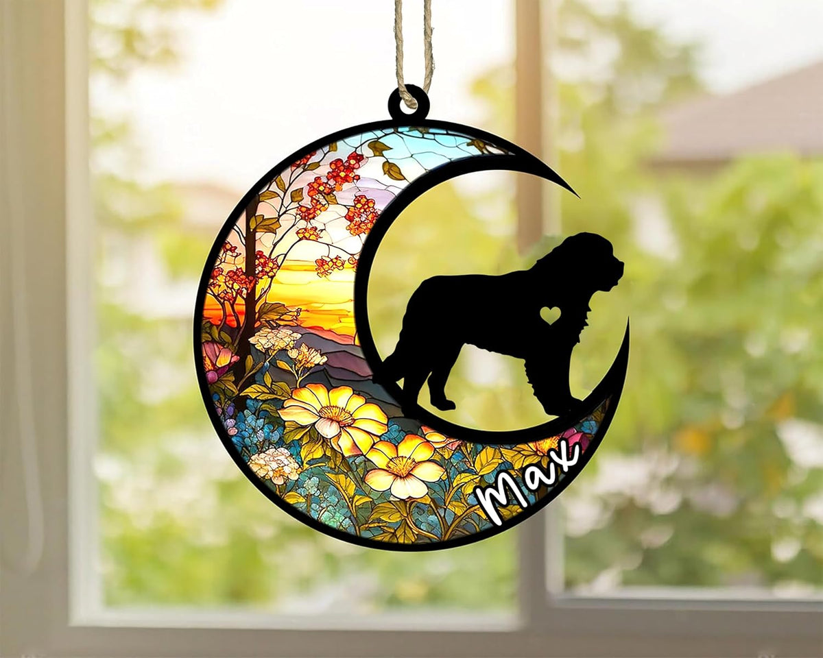 Personalized Dog Memorial, Custom Name Maremma Sheepdog Dog Christmas Ornament with Name, Custom Breeds, Pet Loss Light Catcher, Gifts for Lovers Loss of Pet Sympathy on Mothers Day Christmas