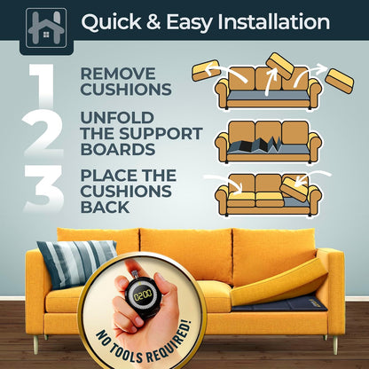 Golden Home Essentials XXXL Heavy Duty Couch Support for Sagging Cushions - 30in x 68in Extra Wide Sofa Cushion Board - 0.4in Saggy Cushion for Seat Support