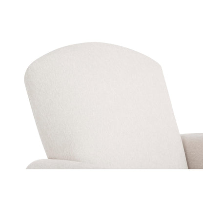 Evolur Vienna Swivel Glider with Nailhead Trim in Sweet Cream, Made from Sturdy and Sustainable FSC-Certified Wood, Easy to Assemble and Maintain, Features 360° Swivel Motion