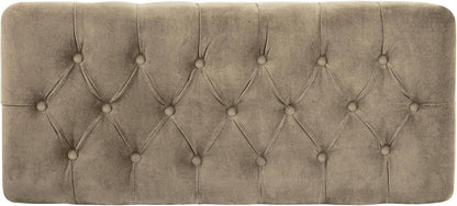 HomePop 40" Ainsley Button Tufted Storage Bench - Fawn Velvet