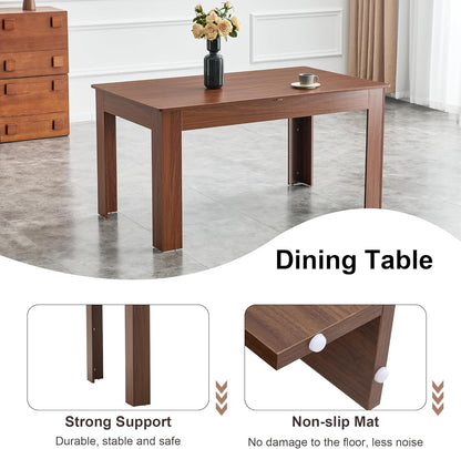 Extendable Dining Table for 4-10 People｜59-87 Inch Rectangular Kitchen & Dining Room Table with 2 Extension Leaves｜Modern Walnut Wood Expandable Table