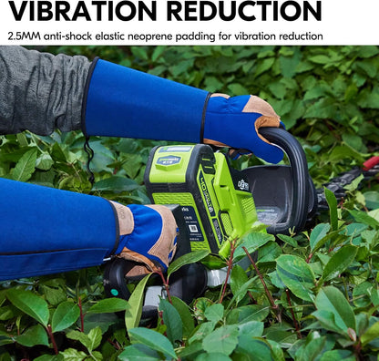 Vgo... Gardening Gloves Unisex,Safety Work Gloves,Long Sleeves Gauntlet,Puncture Proof,Touchscreen(Size S,Blue,SL7496)