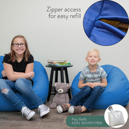 Children's Factory 26" Kids Bean Bag Chairs, Flexible Seating Classroom Furniture, Beanbag Ideal for Boy/Girl Toddler Daycare or Playroom, Deep Water (CF610-035)