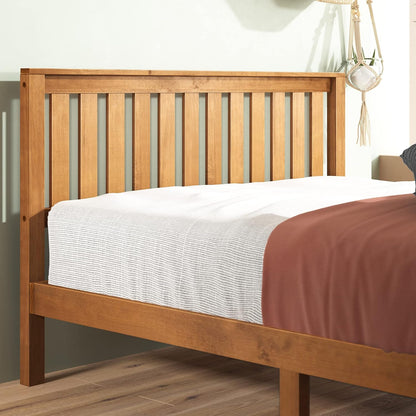 Zinus Alexia Solid Wood Platform Bed Frame with Headboard, Queen