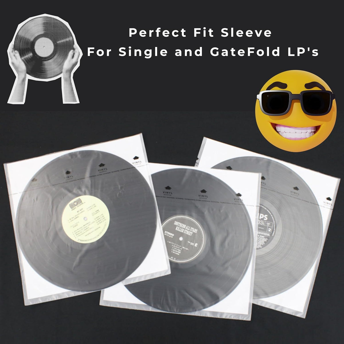 50 Pieces 12.08" x 12.08" Record Inner Sleeves Acid Free, 3.5 Mil Thick Rice Paper Lined Master Sleeve, Your Favorite Vinyl Protector Brand