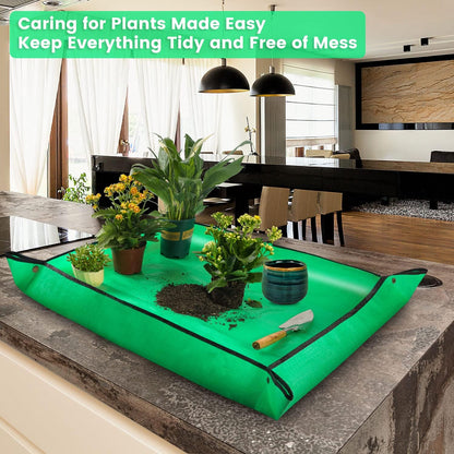3PCS 39.5" x 31.5" Large Potting Mat for Indoor Plants Transplanting and Dirt Control Garden Gifts for Women Men
