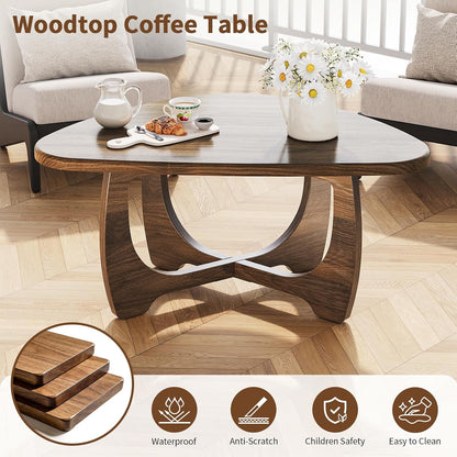 Coffee Table for Living Room, Mid Century Modern Round Coffee Table